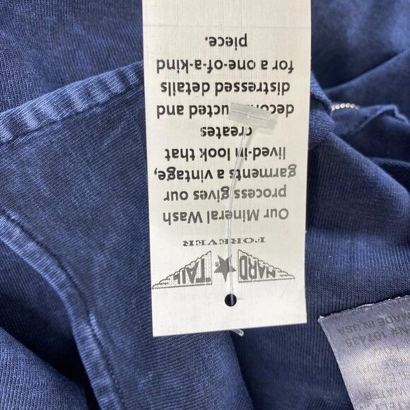Hard Tail Forever Women’s Collar Half-Zip Mineral Wash Shirt – Blue – Size L - Picture 2 of 10